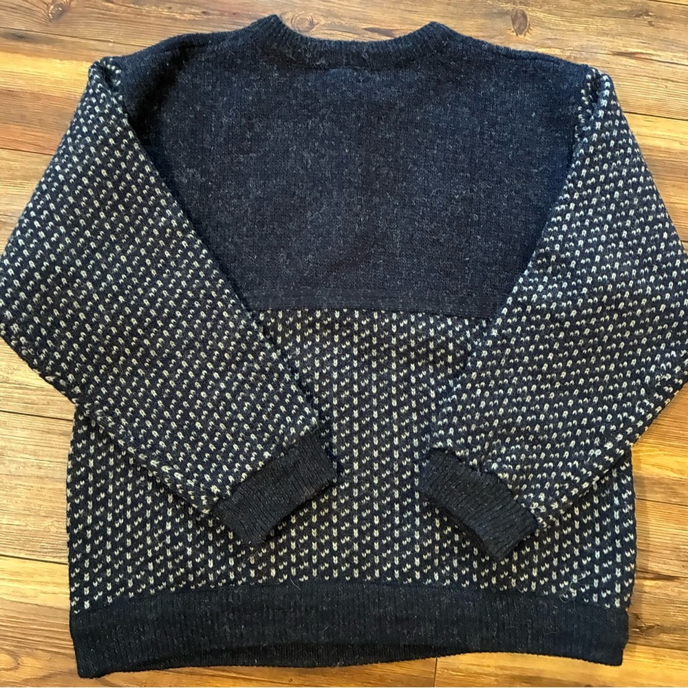 Vintage L.L.Bean Norway Wool Birdseye Nordic Fisherman Jumper Men’s Tall L - Picture 2 of 14